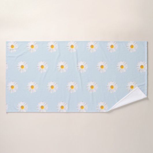 weißes Gänseblümchen Badhandtuch Set (Badehandtuch)
