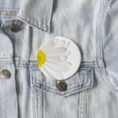 Weißes Gänseblümchen-Blumen-Hintergrund Button (Beispiel)