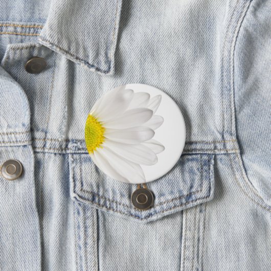 Weißes Gänseblümchen-Blumen-Hintergrund Button (Beispiel)