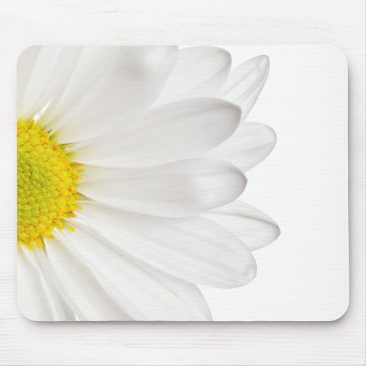 Weißes Gänseblümchen-Blumen-Hintergrund Mousepad (Vorne)