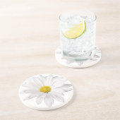 Weißes Gänseblümchen-Blumen-Hintergrund Untersetzer (Seite)