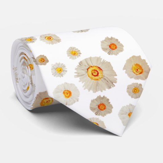Weißes Gänseblümchen-Blumen, Krawatte (Gerollt)