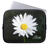 Weißes Gänseblümchen-Blumen-"Mama-" Laptop-Hülse Laptopschutzhülle (Vorderseite)