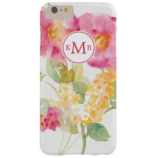 Weißes Gänseblümchen des Monogramm-| auf Blau Case-Mate iPhone Hülle (Rückseite)