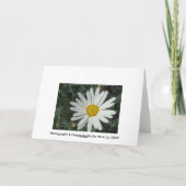 Weißes Gänseblümchen - Gefühl besser - Feiertagskarte (Rückseite)