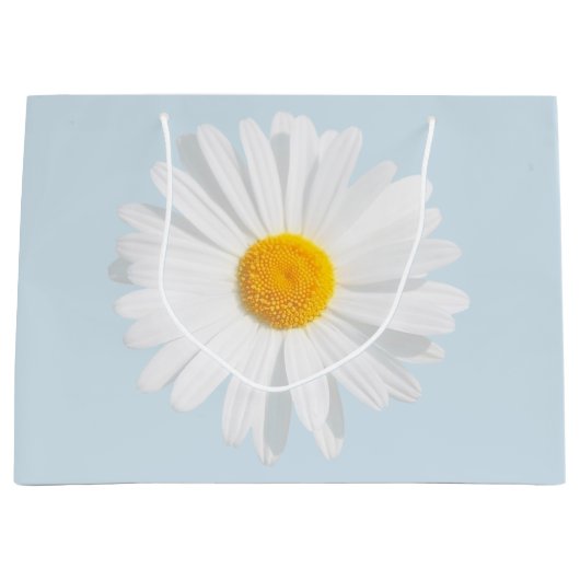 weißes Gänseblümchen Große Geschenktüte (Vorderseite)