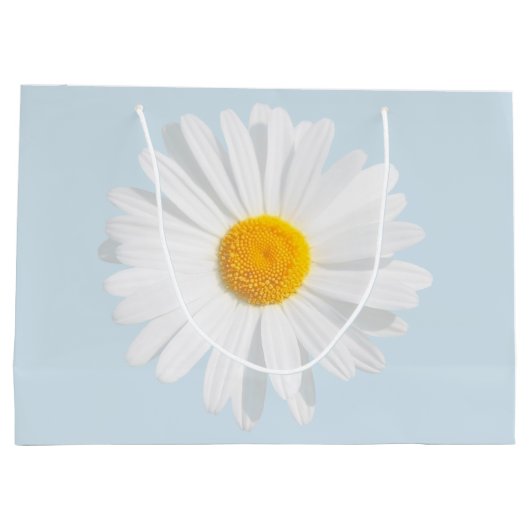 weißes Gänseblümchen Große Geschenktüte (Rückseite)