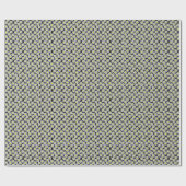 Weißes Gänseblümchen-Muster auf schwarzem Geschenkpapier (Flach)