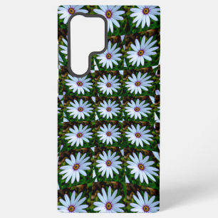 Weißes Gänseblümchen-Muster Samsung Galaxy Hülle
