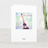 Weißes Gänseblümchen-Raum-Gruß-Karte Karte (Rückseite)