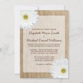Weißes Gänseblümchen-rustikale Einladung (Vorderseite)