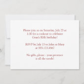 Weißes Gänseblümchen-und Einladung (Rückseite)