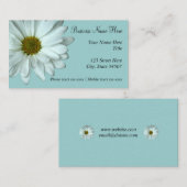 Weißes Gänseblümchen-Visitenkarten Visitenkarte (Vorne/Hinten)