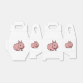 Weißes Gastgeschenk mit rosa Kaninchendesign Geschenkschachtel (Ungefaltet)