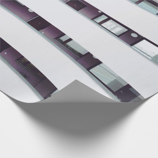 Weißes Gebäude Geschenkpapier (Ecke)
