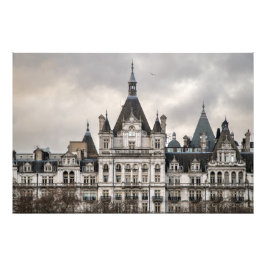 Weißes Gebäude in London Fotodruck