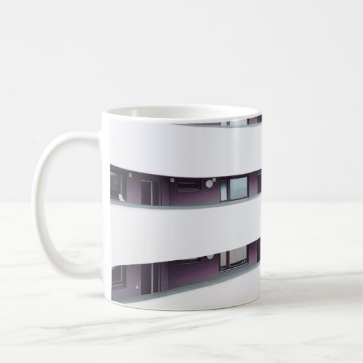 Weißes Gebäude Kaffeetasse (Links)