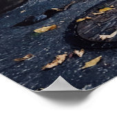 WEISSES GEBÄUDE MIT GESCHLOSSENER TÜR AUS ROTEM HO POSTER (Ecke)