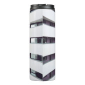 Weißes Gebäude Thermosbecher (Rückseite)