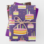 Weißes Geburtstagskuchen Geschenkpapier Set (Beispiel)