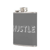 Weißes Gedränge-moderne Typografie Flachmann (Links)