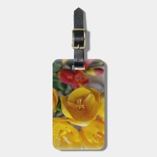 Weißes Gefrierwasser Gepäckanhänger (Vorderseite vertikal)