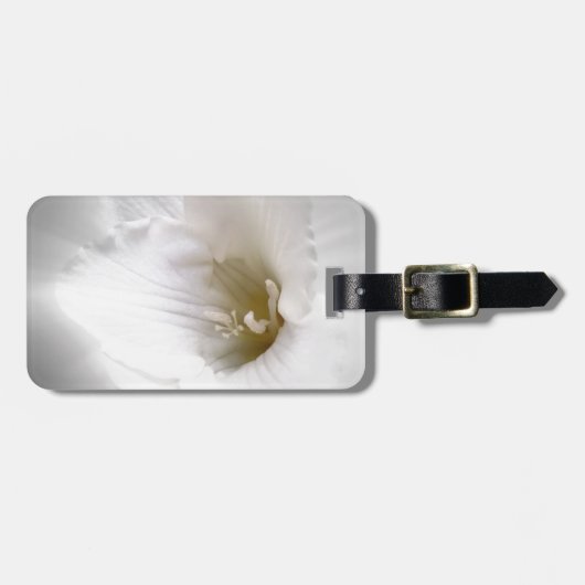 Weißes Gefrierwasser Gepäckanhänger (Vorderseite horizontal)