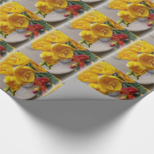 Weißes Gefrierwasser Geschenkpapier (Ecke)