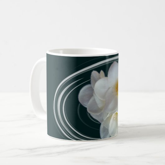 Weißes Gefrierwasser Kaffeetasse (Vorderseite Links)