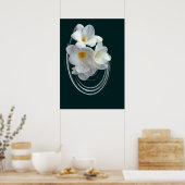 Weißes Gefrierwasser Poster (Küche)