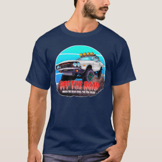 Weißes Geländefahrzeug mit lustigem Zitat Freund T-Shirt