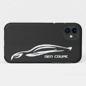 Weißes GEN-COUPÉ Logo Case-Mate iPhone Hülle (Rückseite (Horizontal))