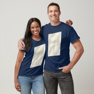 Weißes geometrisches Gold T-Shirt