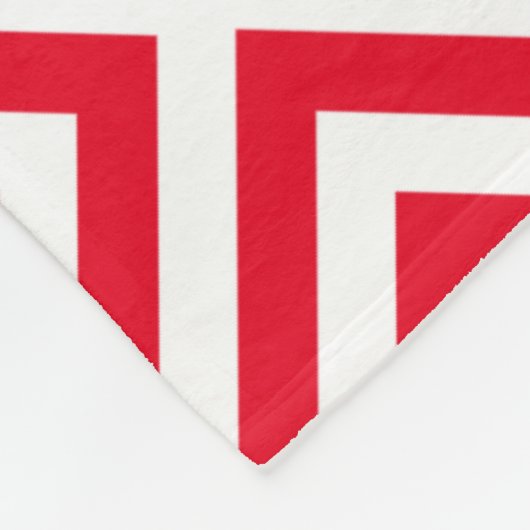 Weißes geometrisches Muster und benutzerdefinierte Fleecedecke (Ecke)