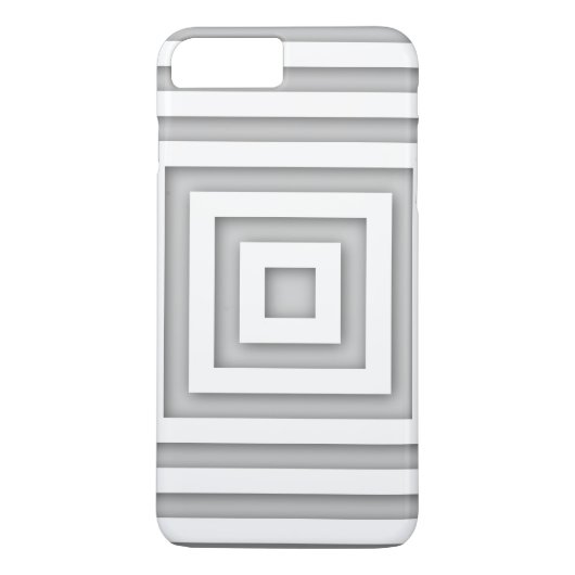 Weißes geometrisches Quadrat Case-Mate iPhone Hülle (Rückseite)