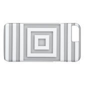 Weißes geometrisches Quadrat Case-Mate iPhone Hülle (Rückseite (Horizontal))