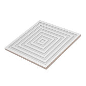 Weißes geometrisches Quadrat Fliese (Seite)