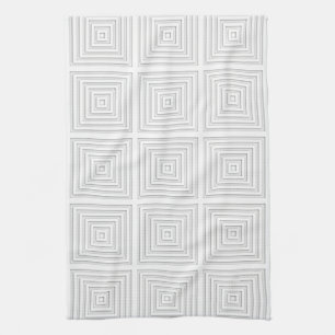 Weißes geometrisches Quadrat Handtuch