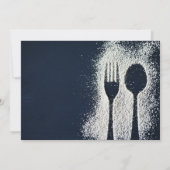 Weißes gepulstes Zuckerrestaurant - Neueröffnung Einladung (Rückseite)