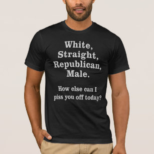 Weißes gerades republikanisches männliches T-Shirt