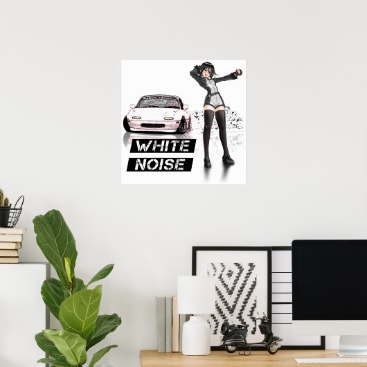 Weißes Geräusch MX5 Miata Poster (Heimbüro)