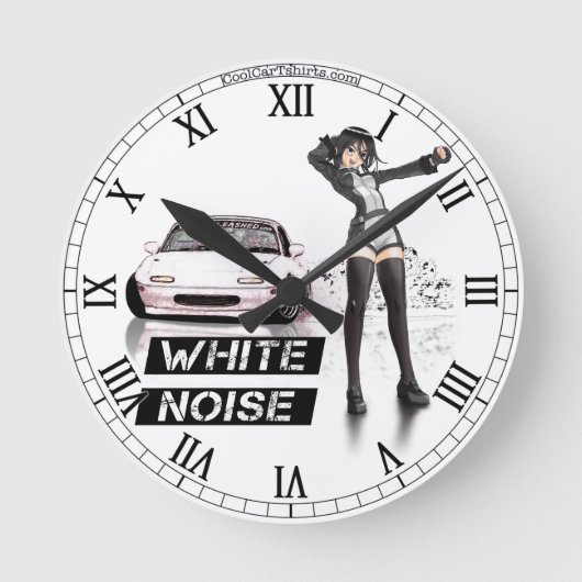 Weißes Geräusch MX5 Miata Uhr (Vorderseite)