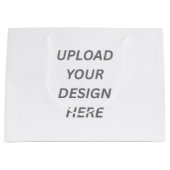 Weißes Geschenktasche mit eigener Marke | Große Gl Große Geschenktüte (Vorderseite)