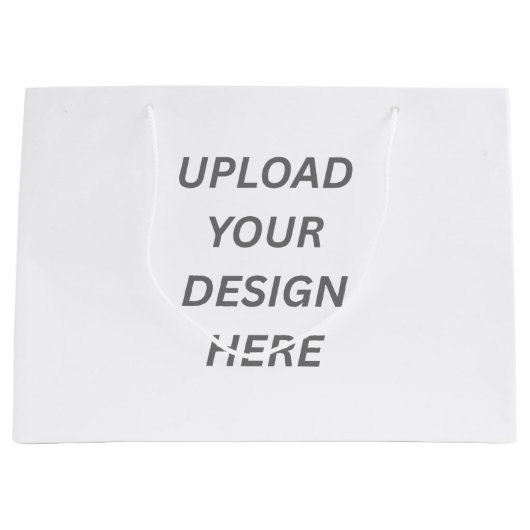 Weißes Geschenktasche mit eigener Marke | Große Gl Große Geschenktüte (Vorderseite)