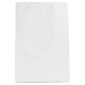 Weißes Geschenktasche mit eigener Marke | Mittelgl Mittlere Geschenktüte (Vorderseite)