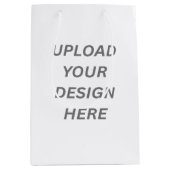 Weißes Geschenktasche mit eigener Marke | Mittelgl Mittlere Geschenktüte (Vorderseite)
