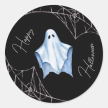 Weißes Gespenst & Spinnweben Schwarzes Halloween G
