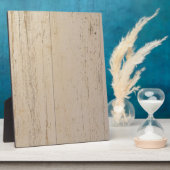 Weißes gewaschenes Holzkörnchen Fotoplatte (Seite)