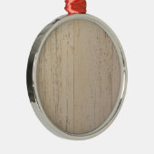 Weißes gewaschenes Holzkörnchen Ornament Aus Metall (Rechts)