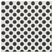 Weißes Gewebe mit schwarzen Polka-Punkten Stoff (Muster)